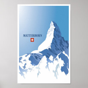 Matterhorn,Zermatt,Schweiz,Ski Poster