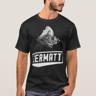 Matterhorn Zermatt Schweiz Skiing Helgdag Moun T Shirt