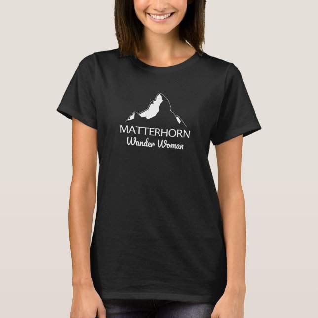 Matterhornberget Hjärtat i Alpernorna Wander Woma T Shirt (Framsida)