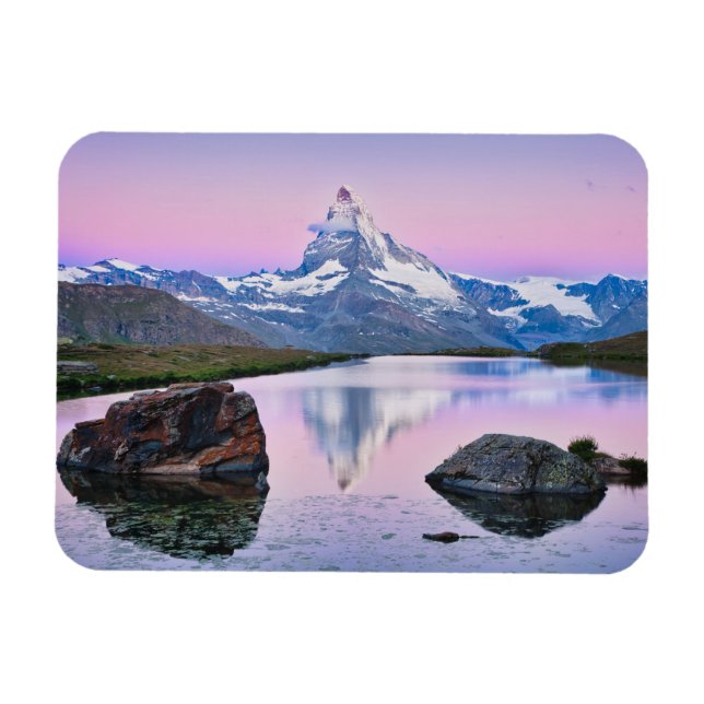 Matterhornberget i Zermatt, Schweiz Magnet (Horisontell)