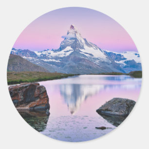 Matterhornberget i Zermatt, Schweiz Runt Klistermärke