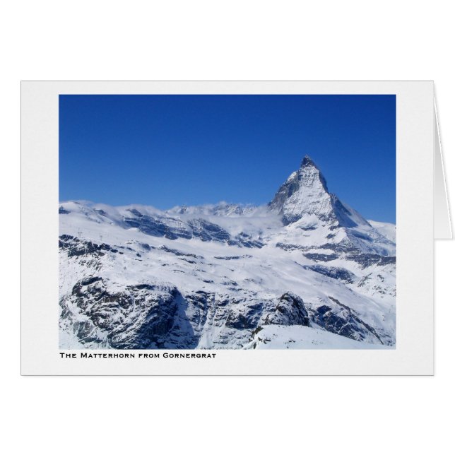 Matterhornen från Gornergrat Hälsningskort (Framsidan Horizontal)