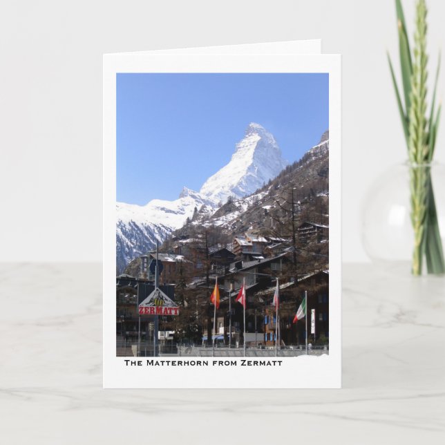 Matterhornen från Zermatt Kort (Framsida)