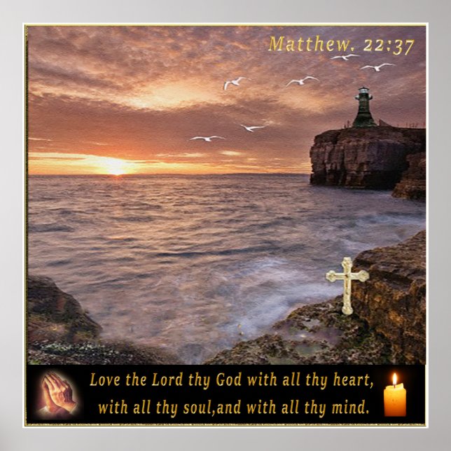 Matteus 22:37 affisch (Framsidan)