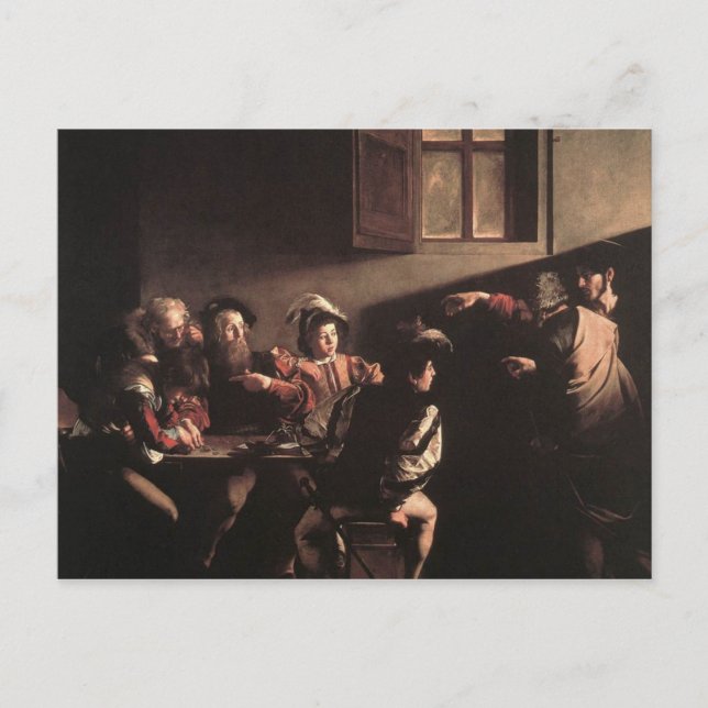 Matteus kallelse vykort (Framsida)