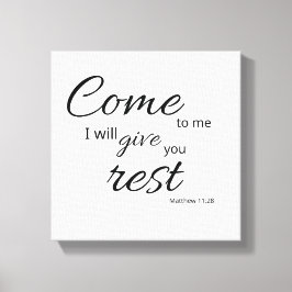 Mattheus 11:28 Canvas | Ge dig vila