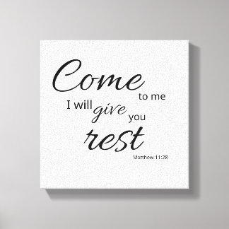 Mattheus 11:28 Canvas | Ge dig vila