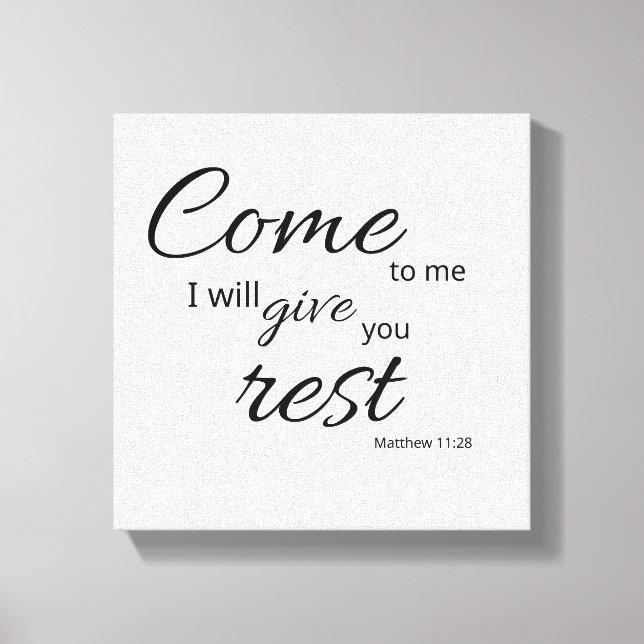 Mattheus 11:28 Canvas | Ge dig vila (Framsida)