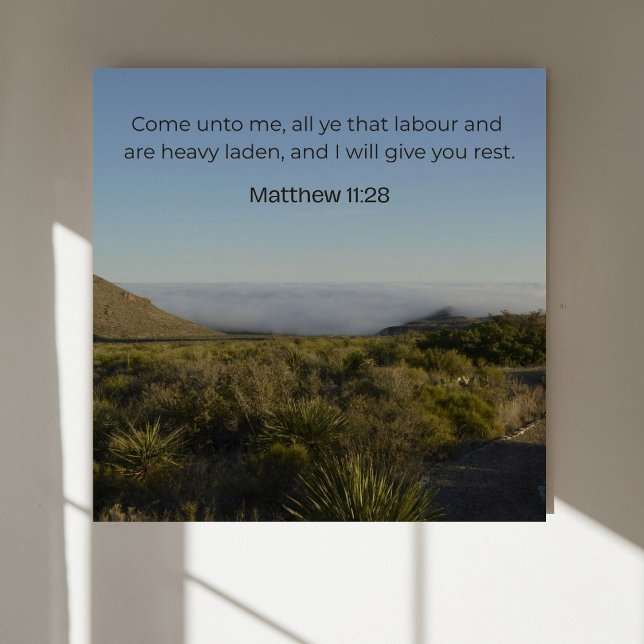 Mattheus 11:28 KJV Väggkonst – Skriftposter (Skapare uppladdad)