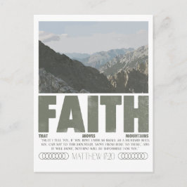 Mattheus 17:20 Tron kan flytta berg Postkort Vykort