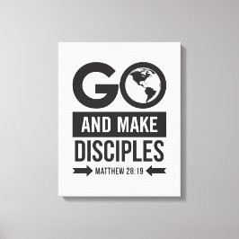 Mattheus 28:19 canvastryck