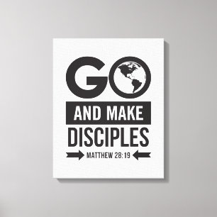 Mattheus 28:19 canvastryck
