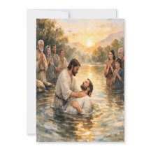 Mattheus 28:19 Dop Anpassningsbart Grattiskort