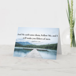 Mattheus 4:19 Följ Mig Jesus Bibelvers Kort