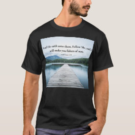 Mattheus 4:19 Jesus Sa Matte Bibelvers T Shirt