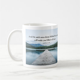 Mattheus 4:19 Jesus Sade Följ Mig Bibelvers Kaffemugg