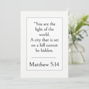 Mattheus 5:14 Bibelvers, Uppliftande Skrift Inbjudningar