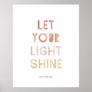 Mattheus 5:16 Låt Ert Ljus Lysa Poster