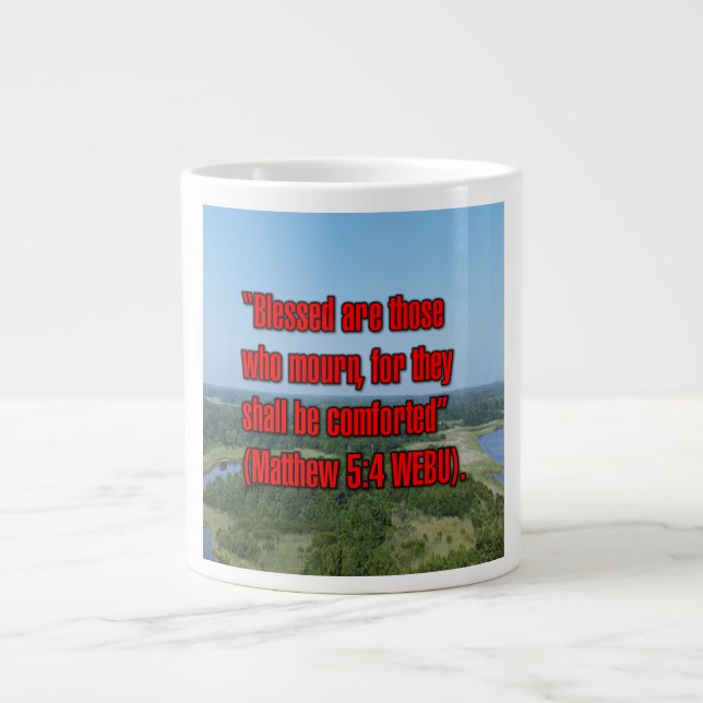 Mattheus 5:4 WEBU Mug Jumbo Mugg (Framsidan)