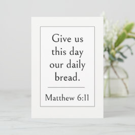 Mattheus 6:11 Bibelvers, Uppliftande Skrift Inbjudningar