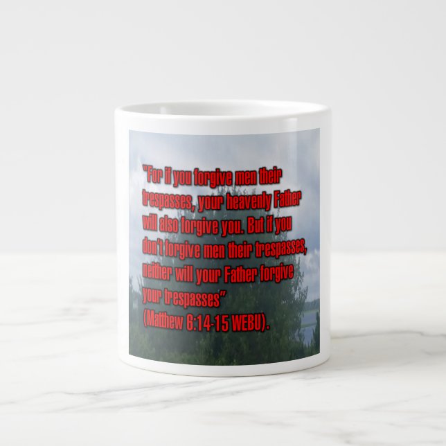 Mattheus 6:14-15 WEBU Mugg Jumbo Mugg (Framsidan)