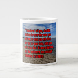 Mattheus 6:25 WEBU Mugg Jumbo Mugg