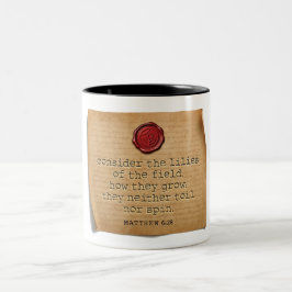 MATTHEUS 6:28 - Kaffe Mugg