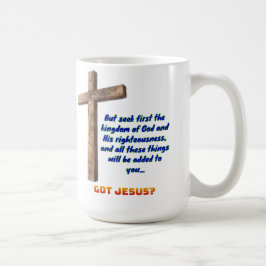 Mattheus 6:33 Cross Kaffemugg