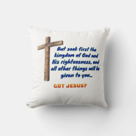 Mattheus 6:33 Cross Kudde