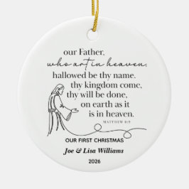 Mattheus 6:9 Personlig julgransprydnad Keramik