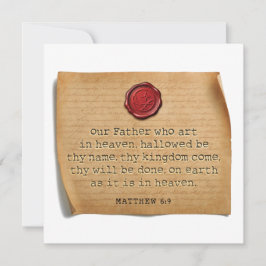 MATTHEUS 6:9 - Personligt Notkort Anteckningskort