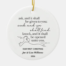 Mattheus 7:7 Personlig julgranskula