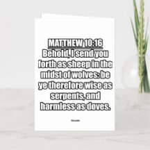 Matthew 10:16 KJV Bible Verse Typography