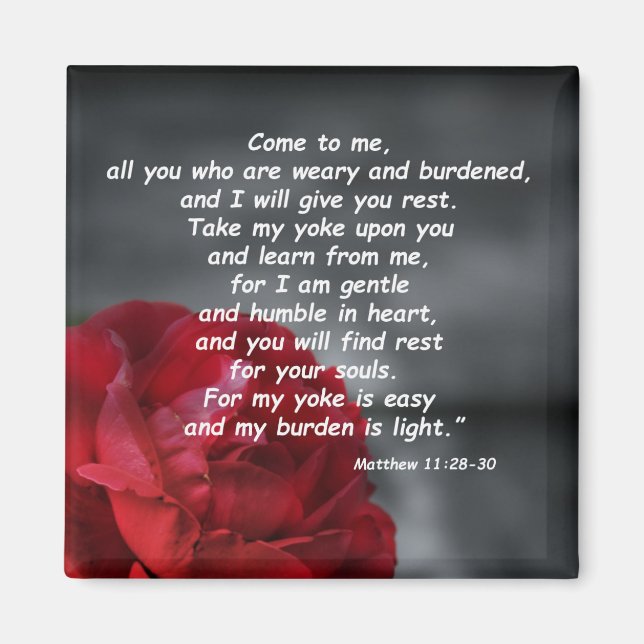 Matthew 11:28-30 magnet (Framsidan)