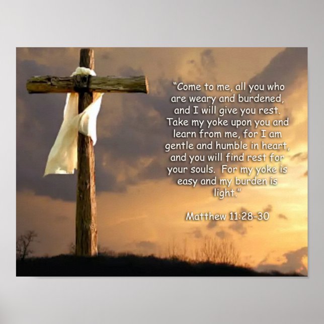 Matthew 11 28-30 poster (Framsidan)