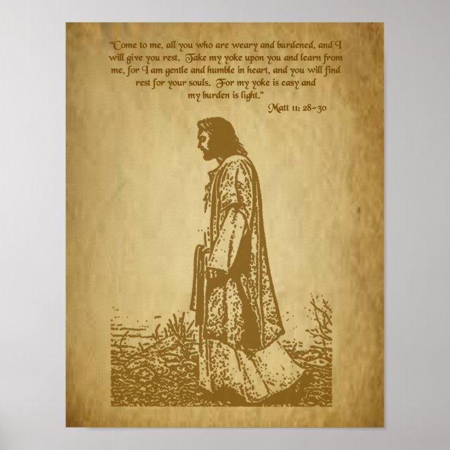 Matthew 11 28-30 poster (Framsidan)
