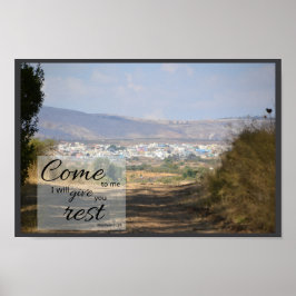 Matthew 11:28 Affischtryck | Ge dig vila Poster