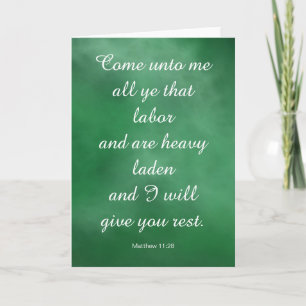 Matthew 11:28 Bible Verse for Comfort & Strength Kort