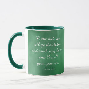 Matthew 11:28 Bible Verse for Comfort & Strength Mugg