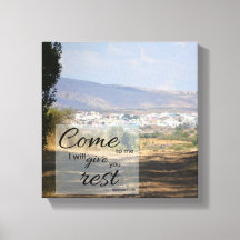 Matthew 11:28 Canvastryck | Ge dig vila
