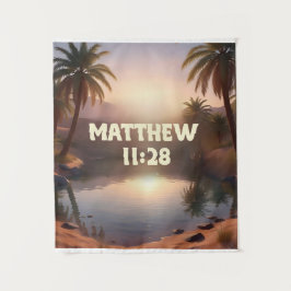 Matthew 11:28 Faith Inspired Tapestry