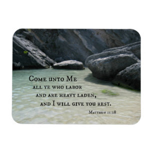 Matthew 11:28 Kom till mig, alla ni som jobbar... Magnet