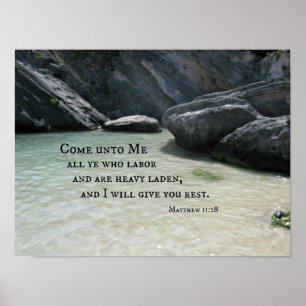 Matthew 11:28 Kom till mig, alla ni som jobbar... Poster