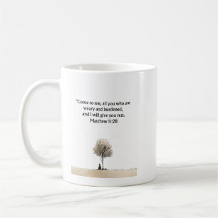 Matthew 11:28 Kristallmugg Uppmuntringsgåva Kaffemugg