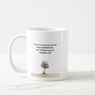 Matthew 11:28 Kristallmugg | Uppmuntringsgåva Kaffemugg