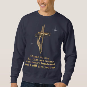 Matthew 11:28 lång ärmad tröja