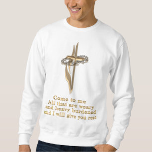 Matthew 11:28 lång ärmad tröja