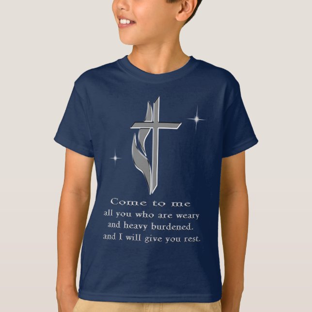 Matthew 11:28 t-shirt (Framsida)
