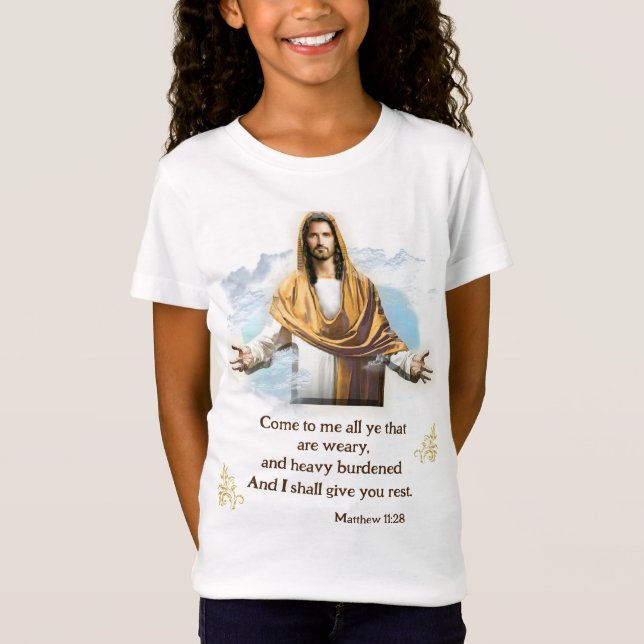 Matthew 11:28 t shirt (Framsida)