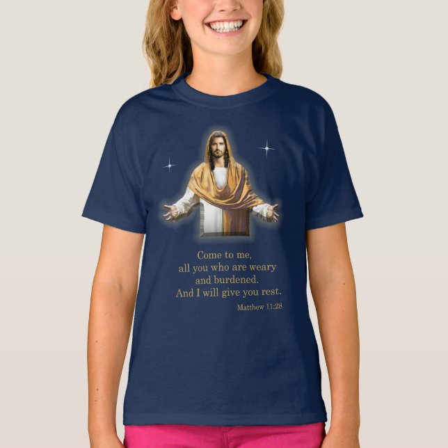 Matthew 11:28 t shirt (Framsida)